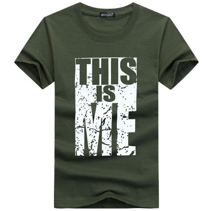 Men's  Plus Size Youth Half-Sleeved T-Shirt