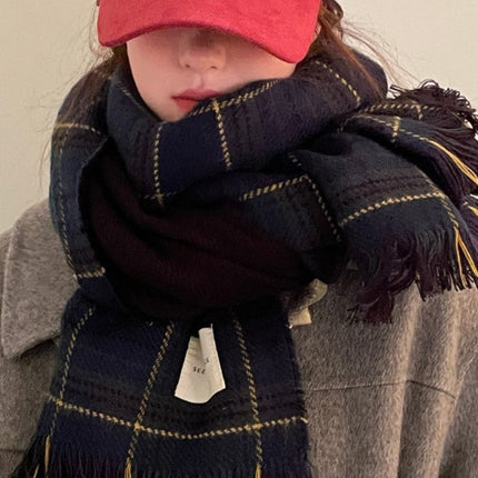 Women's Plaid Scarf Winter