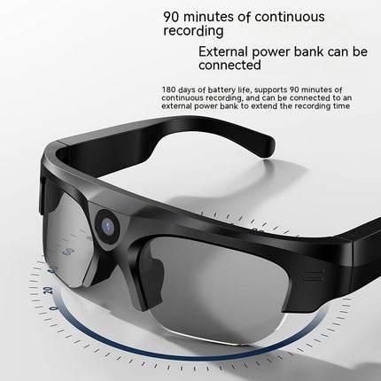 HD Video Recording Smart Glasses with Bluetooth | Hands-Free Calling & Wireless Music Playback for Outdoor & Sports