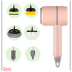 Pink With six brush heads / 2PCS