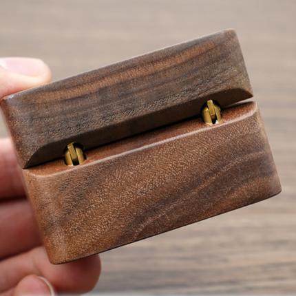Portable Travel Ring Wooden Storage Box