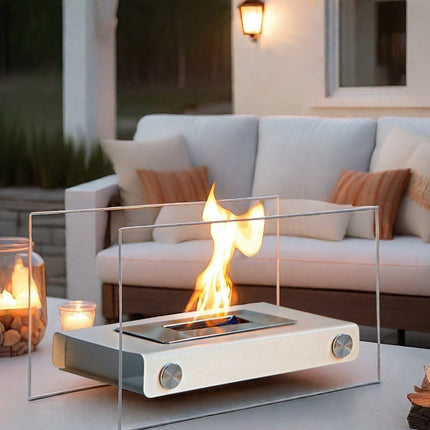 Desktop Living Room Dining Table High-grade Ornaments Real Fire Ethanol Fireplace Heating Decoration