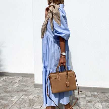 Shirt Lapel Plus Size Loose Swing Dress