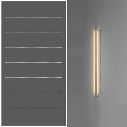 Simple Modern Minimalist Long Strip Living Room Grille Wall Lamp