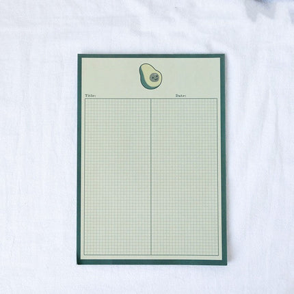 Patting Paper Cute Avocado Bear Sticky Note Book Tear