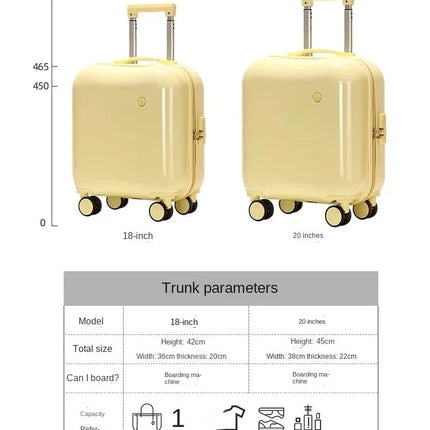 Mini Cute Suitcase Ladies Small Lightweight Luggage Boardable Trolley Case Universal Silent Wheel Suitcase For Children