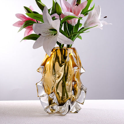 Creative Crystal Glass Vase Flower Arrangement Art Ornaments