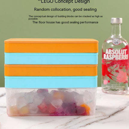 Summer New Silicone Ice Tray Food Grade Ice Cube Mold Large Capacity Ice Container Ice Box Refrigerator Artifact