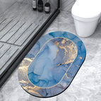 Ash blue oval / 40x60cm