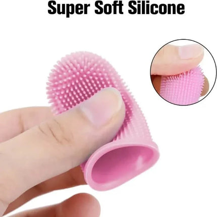 5-Pieces: Super Soft Pet Finger Toothbrush Teeth Cleaning Silicone Tooth Brush