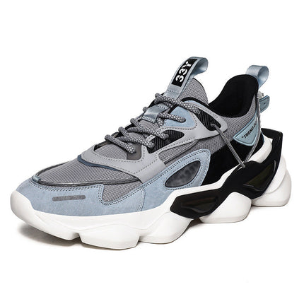 Thick soles heighten matching color shoes