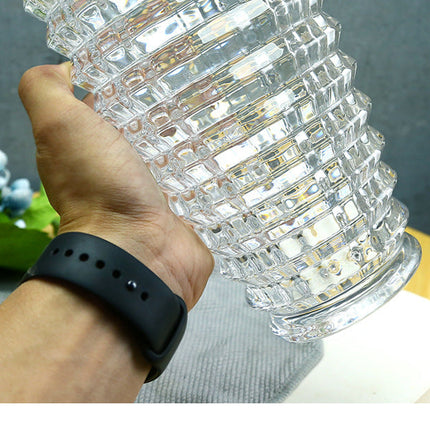 Simple Thickened Aggravated Glass Crystal Vase