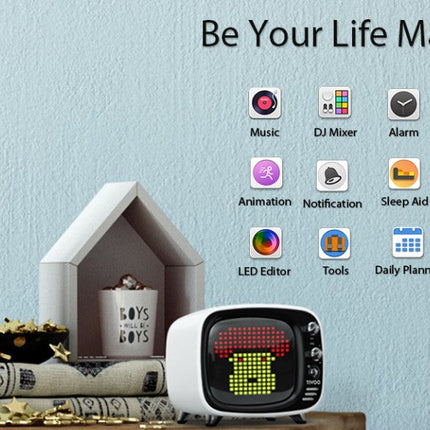 Unique portable smart bluetooth speaker & alarm clock
