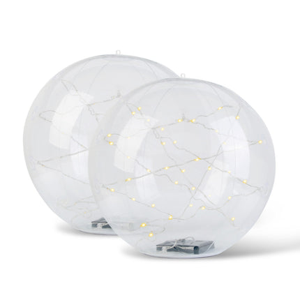 2Pcs Floating Pool Lights 14in Solar Powered Pool Balls IP68 Waterproof Inflatable Pool Decoration Lights with Remote Control 3 Light Modes Timer Adju