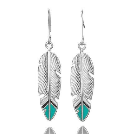 Exaggerated Personalized Large Leaves Enamel Earrings