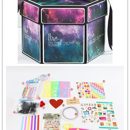 Surprise Explosion Box DIY Handmade Scrapbook Photo Album Gift Box for Valentine Gift