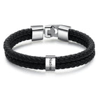 One bead bracelet steel color / 21.5cm