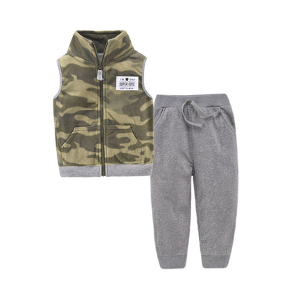 Children's vest two-piece baby cardigan vest set