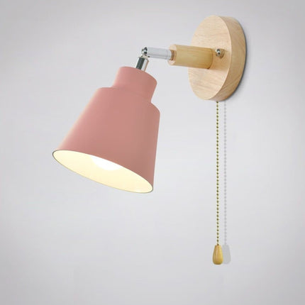 Macaron Bedside Lampshade Wooden Zipper