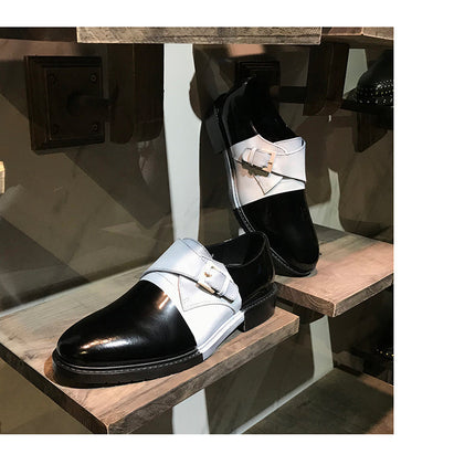 Classic Gentleman Metal Heel Leather Shoes