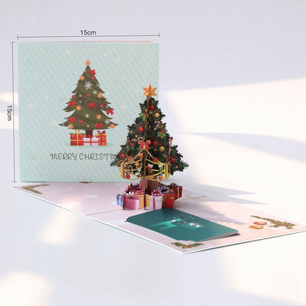 3d Christmas Greeting Card Stereo Christmas Tree Card Creative