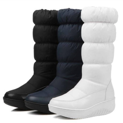 New waterproof down snow boots in winter
