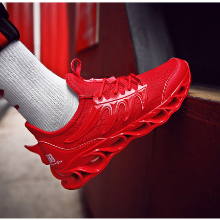 Shock-absorbing running shoes