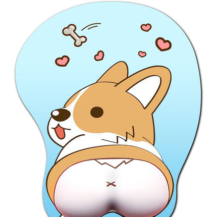 Keji dog dog mouse pad dog wrist pad cartoon creative pattern girl Keji PP silicone wristband