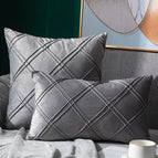 Dark gray double line lattice / 43x43cm without core