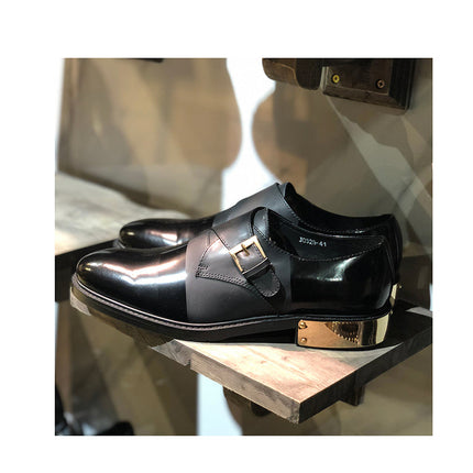 Classic Gentleman Metal Heel Leather Shoes