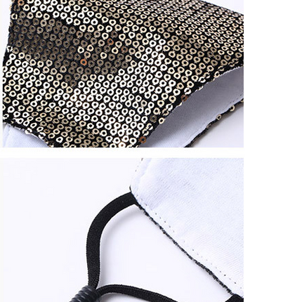 Sequined cotton mask