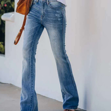 High-rise stretch bootcut jeans