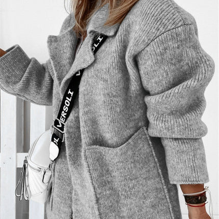 New Product Fashion Print Ladies Woolen Coat