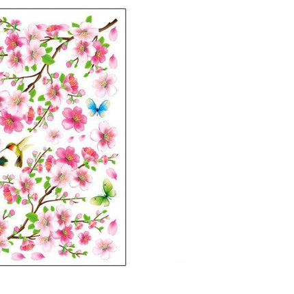 Branch Bird Living Room Glass TV Background Sticker