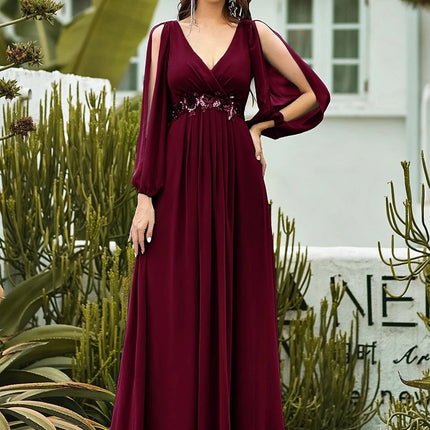 Burgundy Plus Size Dress Turned Inside Out