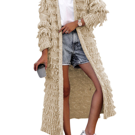 Women's Clothing Tassel Knitted Coat