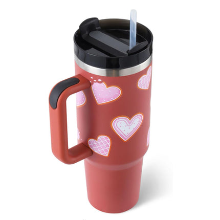 40oz Insulated Tumbler With Handle & Straw – Stainless Steel Vacuum Coffee Cup | Perfect Gift