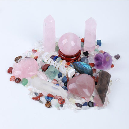 Donghai Natural Crystal Gem Hexagonal Prism Energy Ball Gift Box