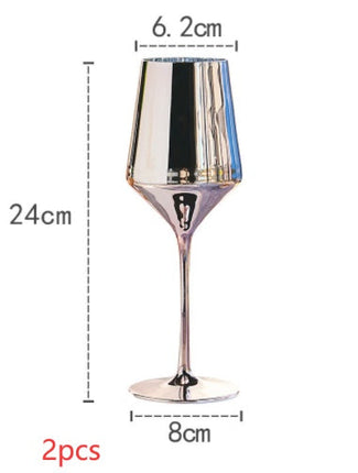 Personalized Luxury Goblet Electroplated Crystal Wine Glass