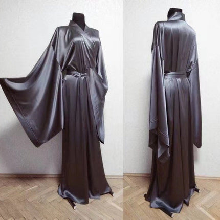 Women's Casual Wide Sleeve Plus Size Cardigan Robe