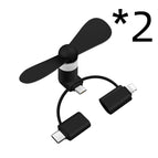 2pcs Black / 3in1
