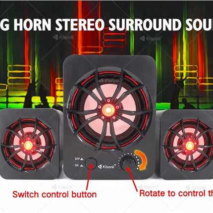 Computer Audio Glowing Colorful Light Mini Phone Speaker