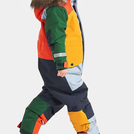 Children's Ski Suit Outdoor Single Double Board Luminous Windproof Waterproof Thickened Thermal Wear