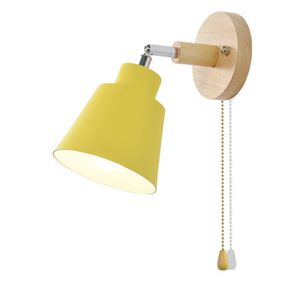 Macaron Bedside Lampshade Wooden Zipper