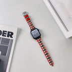Large lattice red black / 38mm