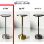 Touch Three Colors / Knurled Table Lamp Silver