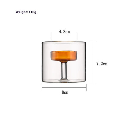 Dining Table Glass Candle Holder Dinner Props Ornaments