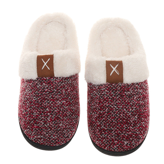 New Sparkling Purple Winter Plush Fashion Thick Bottom Warm House Slipper for Women
