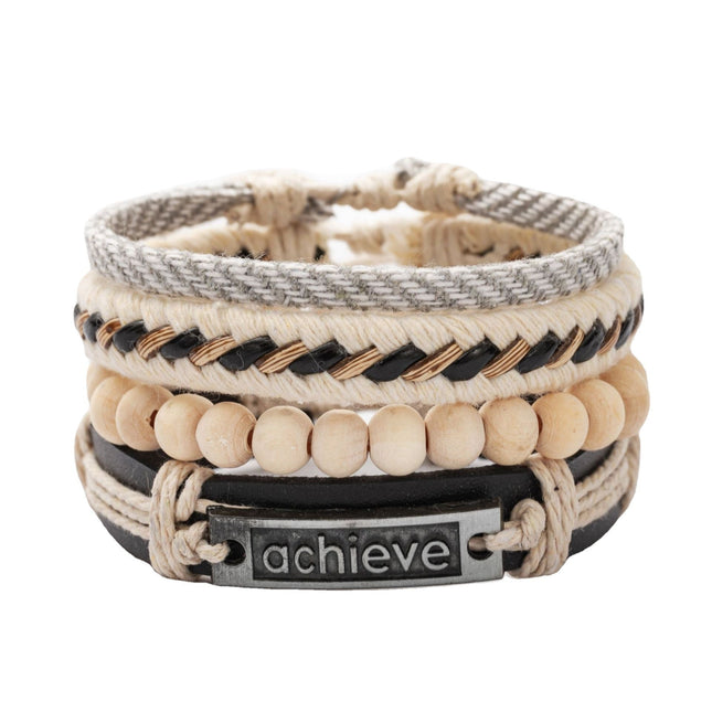 Men's And Women's Personalized Fashion Alphabet Four-piece Bracelet