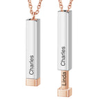 Square rose gold silver